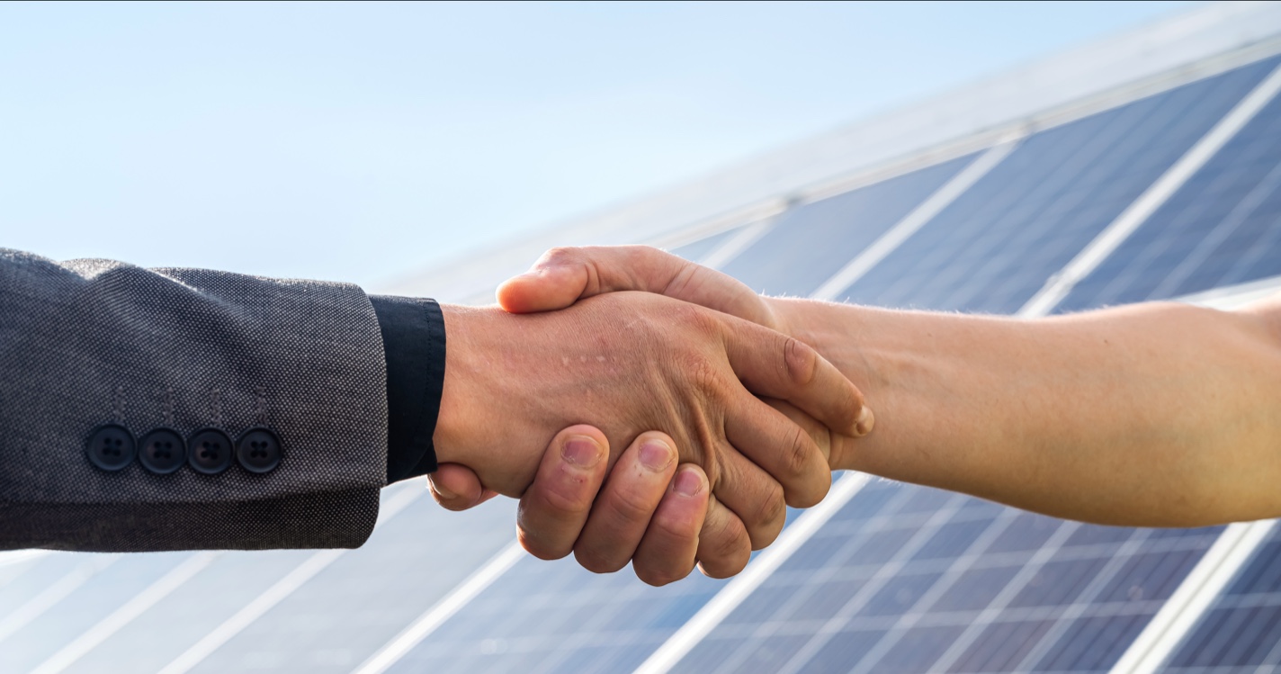 background hands shaking